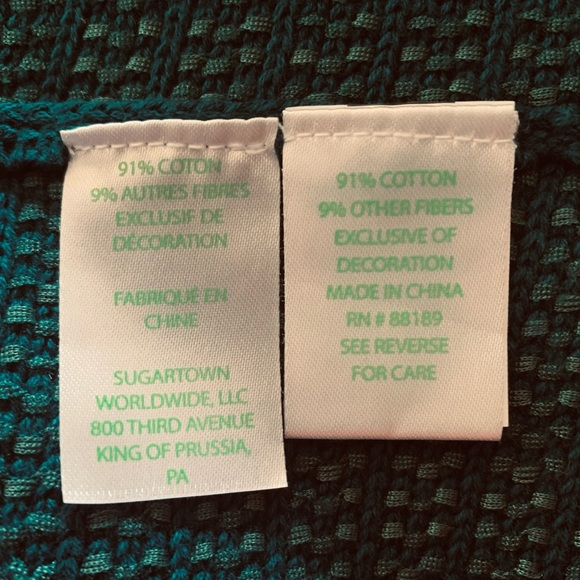 Lilly Pulitzer Tatum Fringe Green Pattern Long Cardigan Women’s - Picture 5 of 5